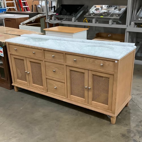 Pottery Barn Bathroom Double Sink Vanity Cabinet