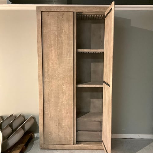 Oak Pantry Closet Cabinet