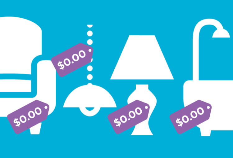 Free Price Tags on Furniture Icons