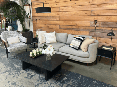 Living Room Furniture Donated by Corporate Partner Blueground