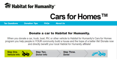 Cars for Homes Online Donation Form